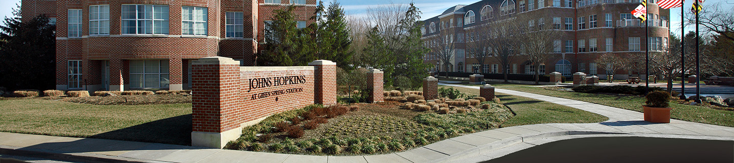 The sign out front of the Green Spring Station campus