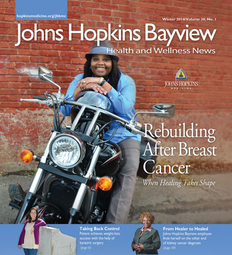 Cover of Johns Hopkins Bayview Health & Wellness News, Winter 2014