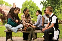 group of teenagers, mixed race