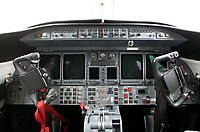 Cockpit of jet