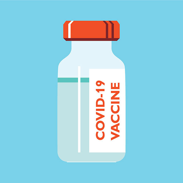 Provider receiving a COVID-19 vaccine
