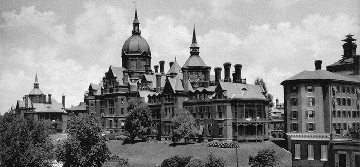 historic image of Hopkins Hospital