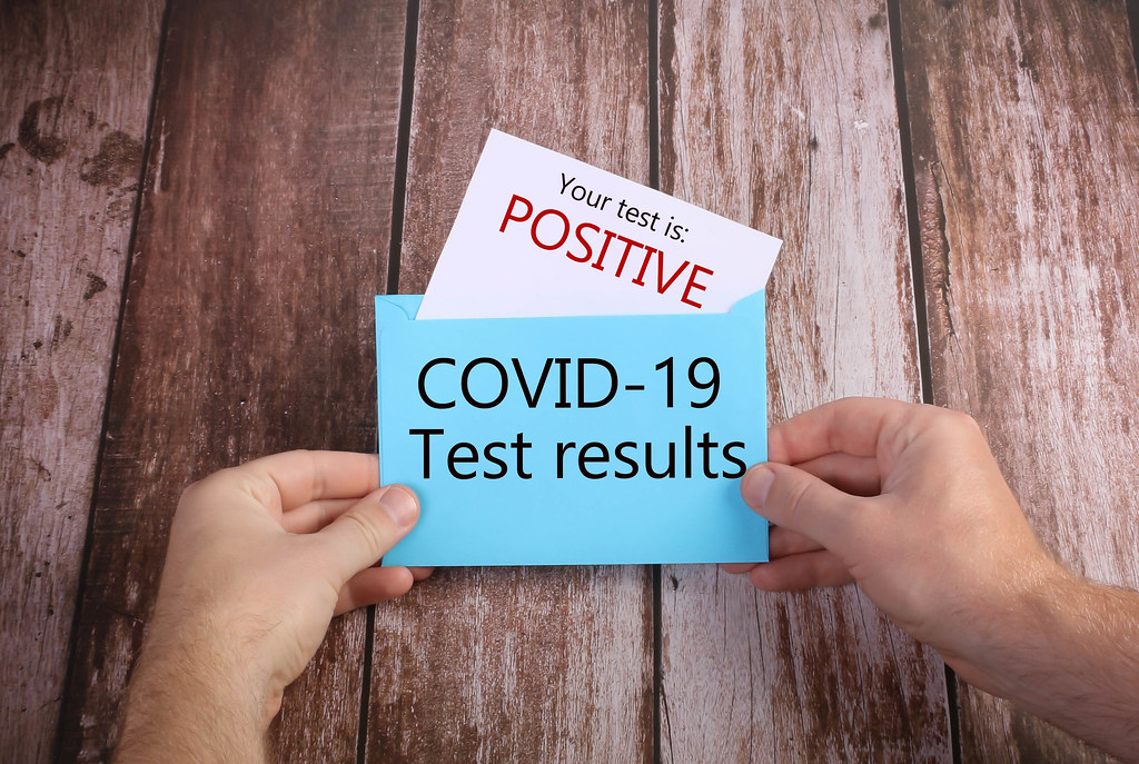 Positive test results card