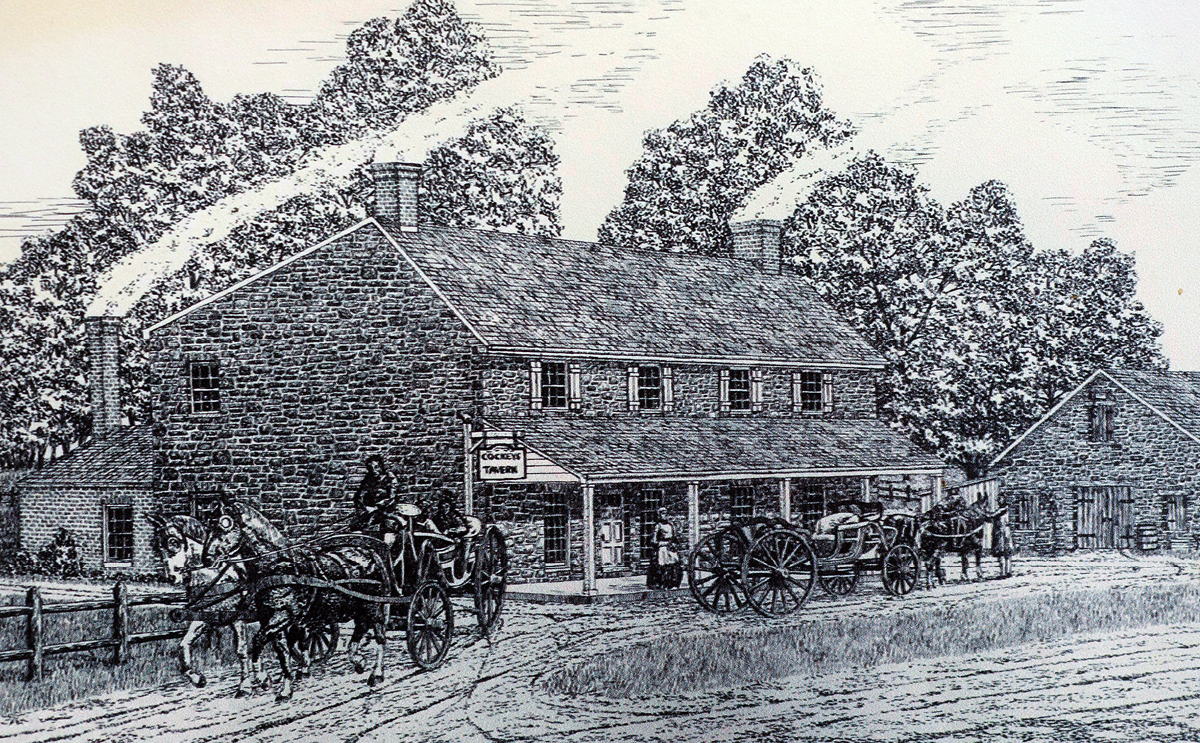 drawing of Cockey's Tavern