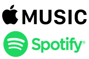 Apple Music and Spotify logos