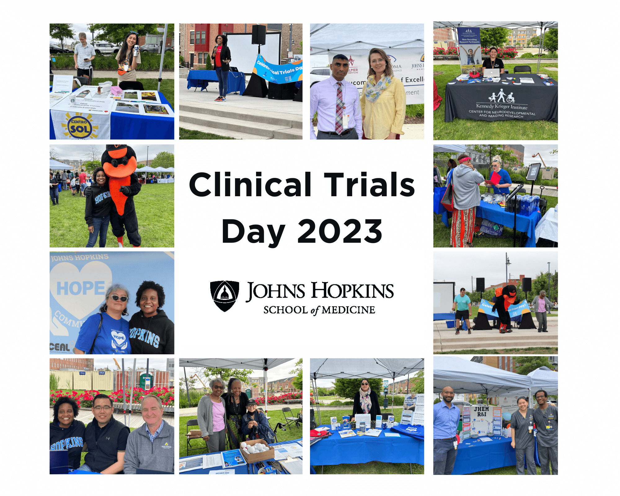 Collage of images from the inaugural Clinical Trials Day