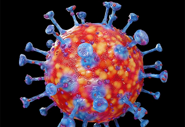 A closeup of coronavirus.