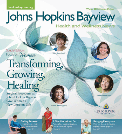 Cover image of Johns Hopkins Bayview News, Winter 2013 issue