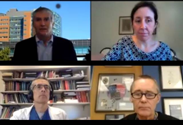 Zoom call with Drs. Calabresi, Mowry, Pardo and McArthury