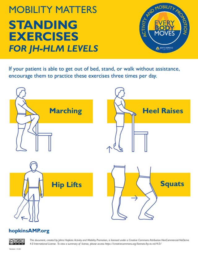 standing exercises flyer