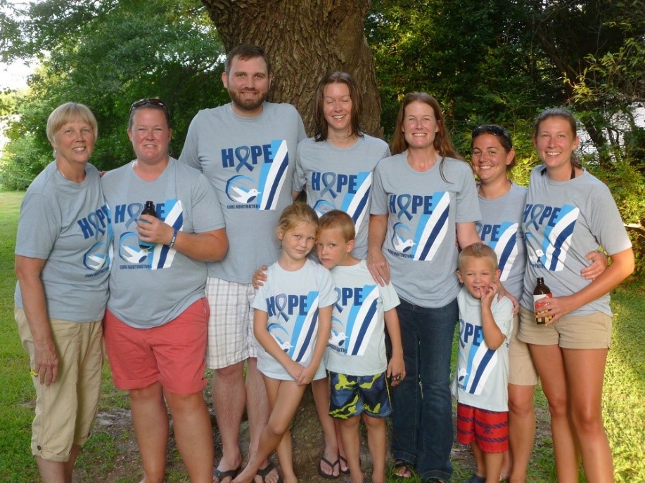 The Pryce family, after a Huntington’s disease support event in 2016. (Photo courtesy of Kim Pryce)