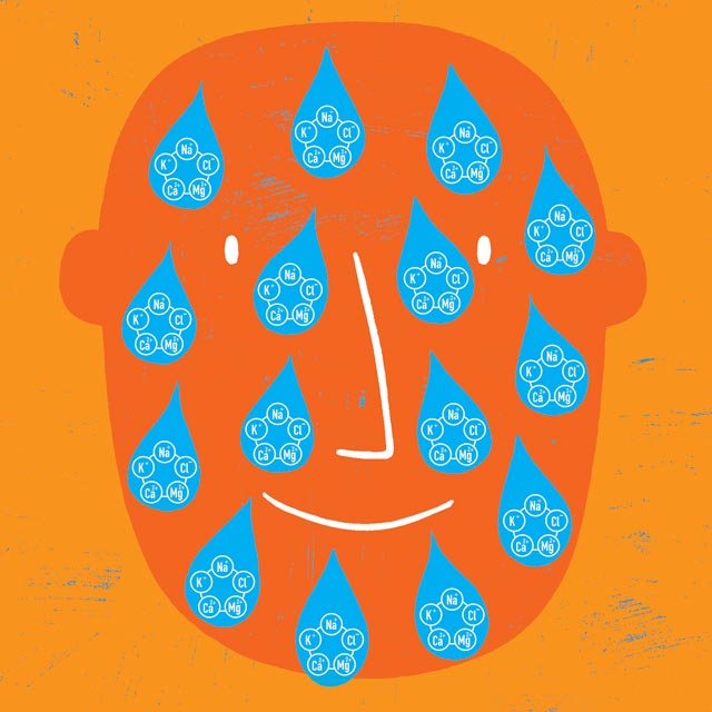 sweating illustration