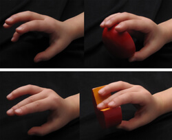To perceive objects we touch, our brains must integrate tactile information with an awareness of the position of our fingers.