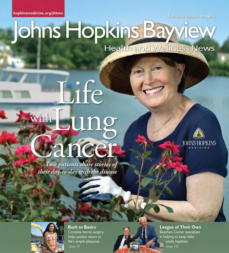 Cover of Johns Hopkins Bayview Health & Wellness News, Fall 2014