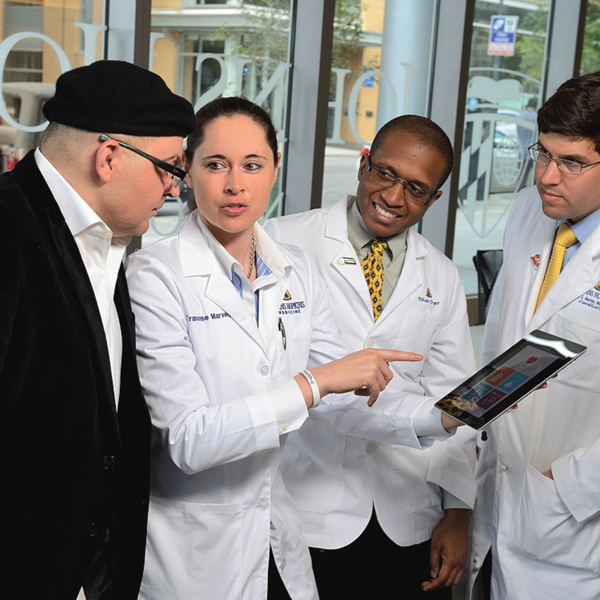 Dr. Marvel collaborates with a multidisciplinary team on a health app