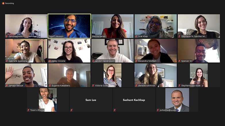 Screen shot of zoom meeting with several participants