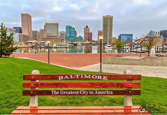 Baltimore park bench