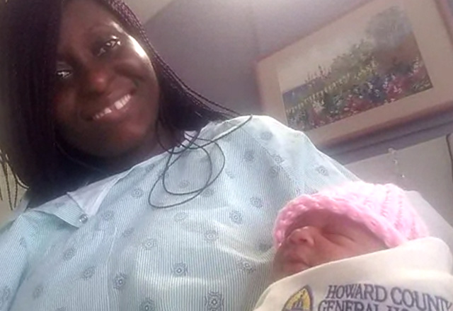 Anita Arthur and daughter, Brielle Ivory Naa Koshie Lamptey, one day old.